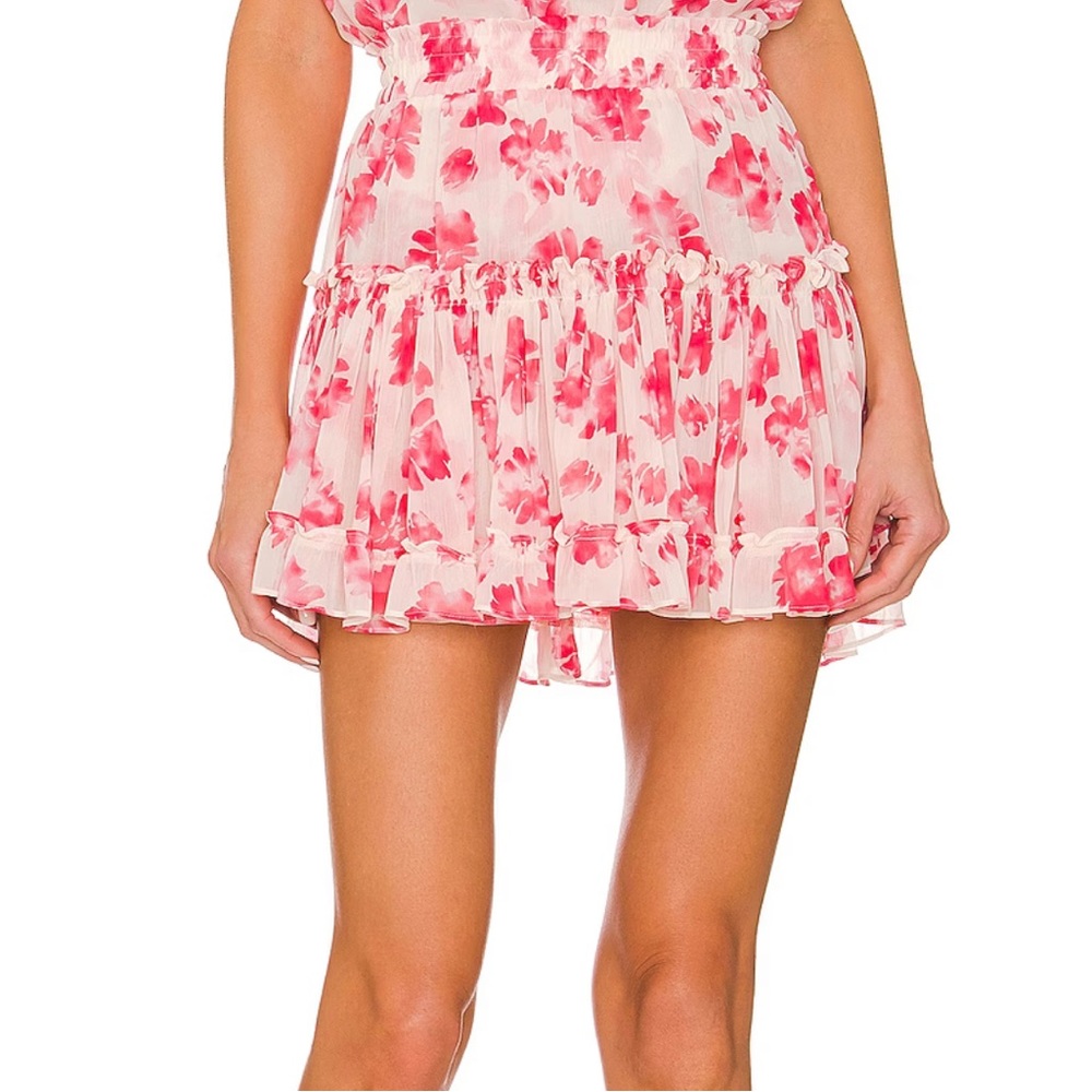 Misa Los Angeles- Marion Skirt- Watermelon Blossom- NWT